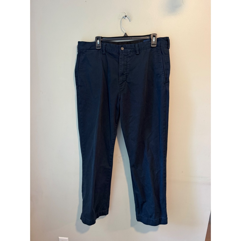 Polo Ralph Lauren Mens Classic Fit Chino Pants Navy Blue Cotton Twill 36/30